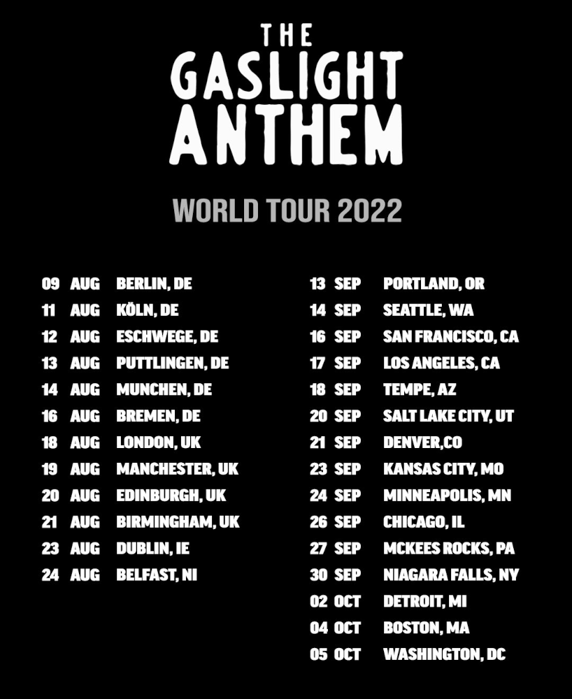 The Gaslight Anthem Tour Locations