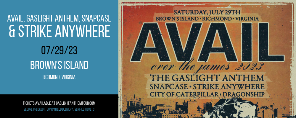 Avail, Gaslight Anthem, Snapcase & Strike Anywhere at The Gaslight Anthem Tour